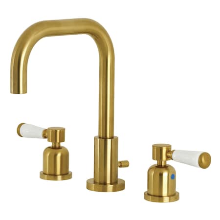 Kingston Brass FSC8933DPL Paris Widespread Bathroom Faucet W/Brass Pop-Up, Brass FSC8933DPL